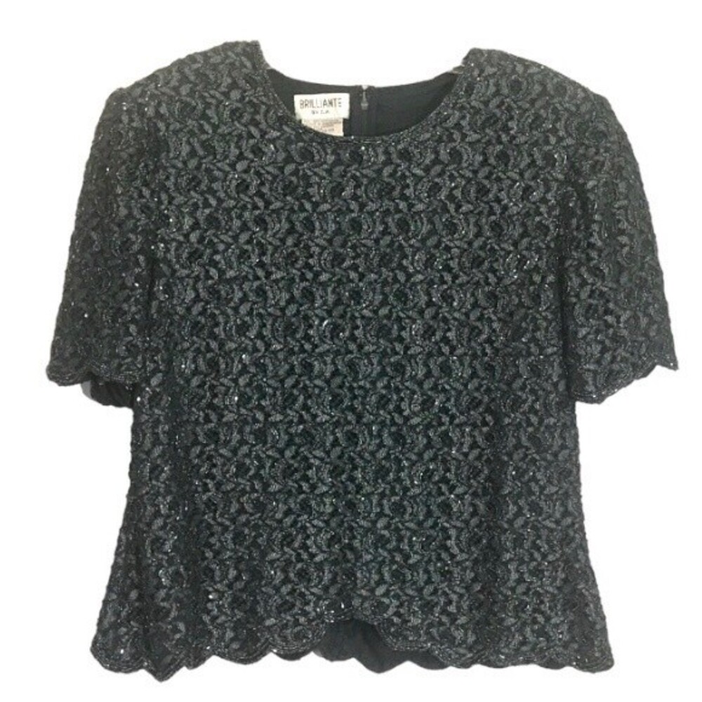Vintage Brilliante by J.A. Beaded Top